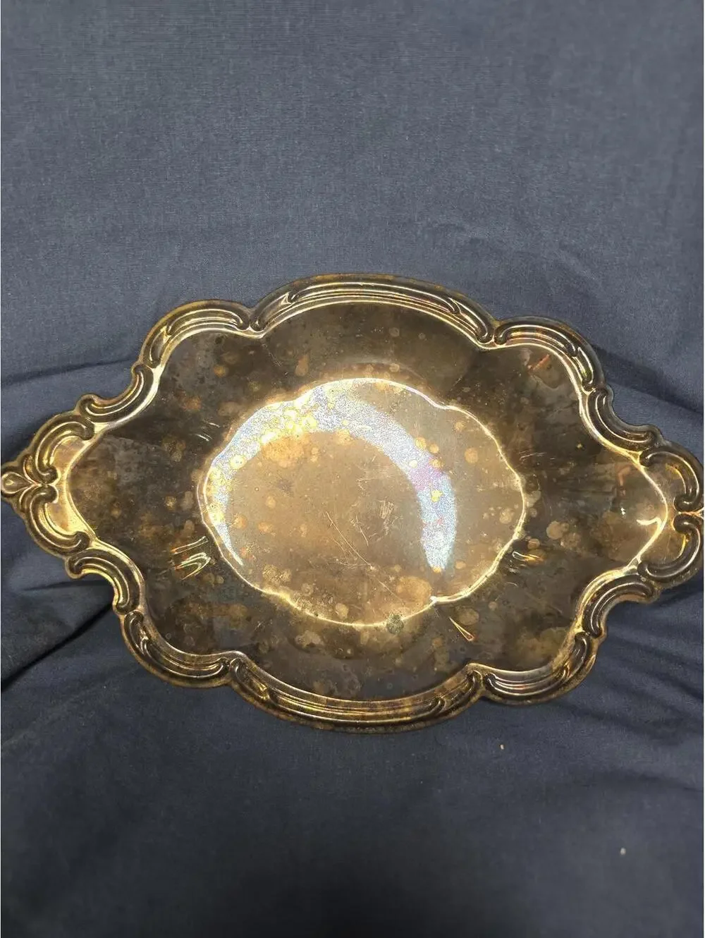 International Silver Co. Wakefield 9.5” x 6.25” Silverplate Trinket Candy Dish